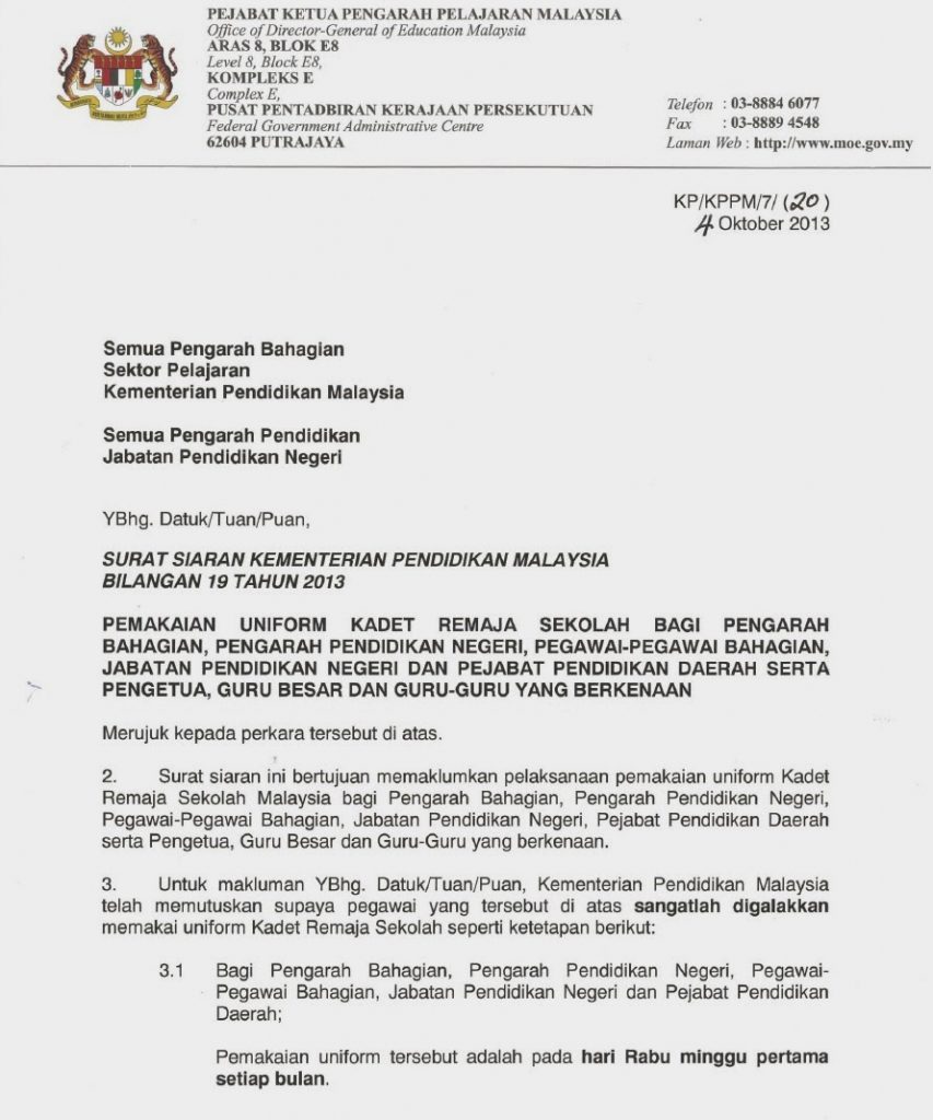 Surat Pekeliling Mata Ikhtisas Bahasa Melayu