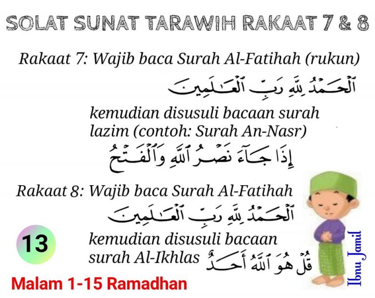 PANDUAN DAN TATACARA SOLAT SUNAT TARAWIH 8 RAKAAT – sifusyawal.com